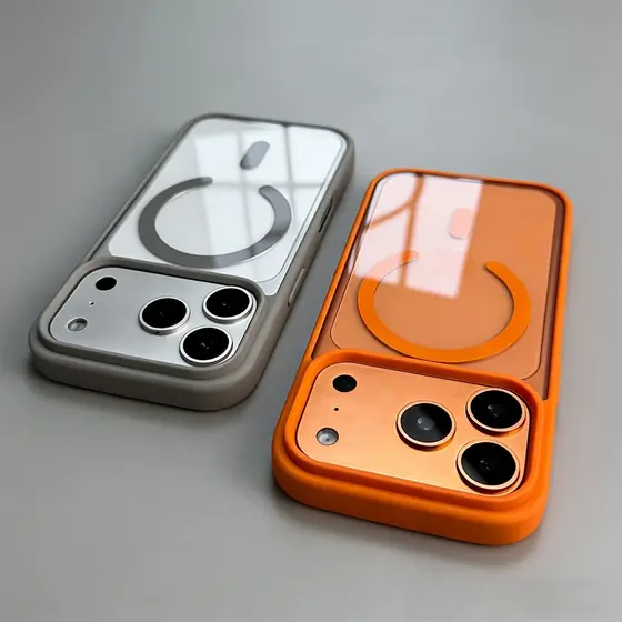 Capa De Telefone/Carregamento Magnético Sem Fio Transparente De Alta Qualidade/Projetado Para Iphone 17,16,15,14,13 Pro