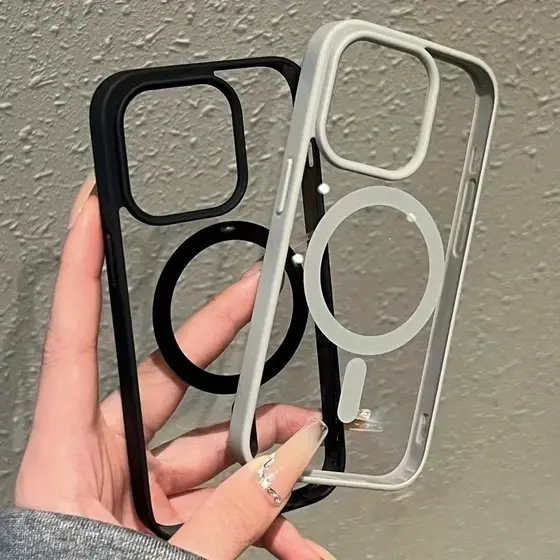 Capa De Acrílico Transparente Com Novo Design De Última Geração Para iPhone 17 , 17 Pro Max , 16 , 15 , 14 , 13 , 12 Min