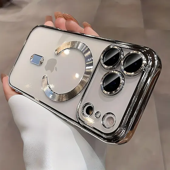 Galvanoplastia Com Sucção Magnética De Filme De Lente Adequada Para Capa De Telefone iPhone 17 Pro , Protetora Apple 17