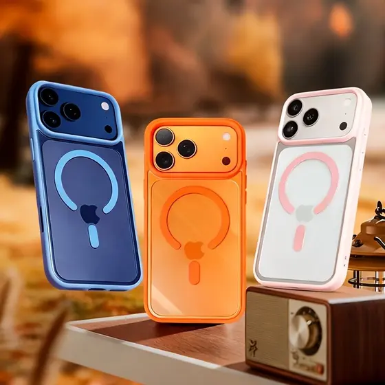 Capa De Telefone-Laranja De Carregamento Magnético Premium Projetada Para Iphone 17 Pro Max E Compatível Com Modelos 16