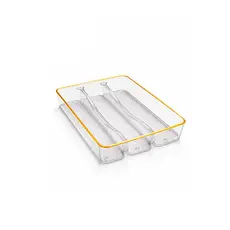 Separador Organizador Cozinha Talher Gaveta Bandeja Utensílio Multiuso Porta Faqueiro Transparente