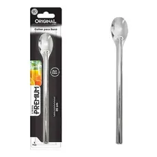 2 Colher Para Suco 30cm Aço Inox  Jarra Suco Milk Shake Coquetel Longa