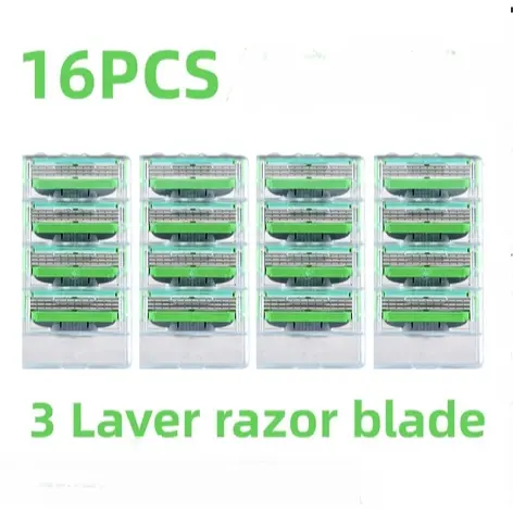 Substituição De 16 Unidades Gillette mach 3 , Lâminas De Barbear Masculinas