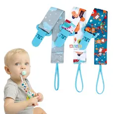 3 Prendedores de Chupeta Menina Menino Kit c/ 3 Chupeta Prendedor Universal Mam Avent Nuk Nillo Lolly
