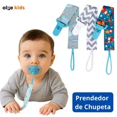 Kit Conjunto Com 3 Prendedor De Bico Chupeta Mam Nuk Avent Menino