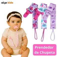 Kit 3 Prendedores Clipe Chupeta Bico para Bebe Buba, Mam, Avent Universal Menina