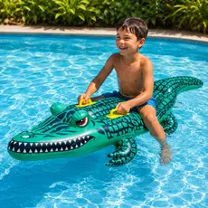 Boia Jacaré Inflável Infantil Grande 150cm Piscina Praia Brinquedo ate120kg