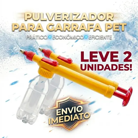 Jogo de 2 Pulverizador Para Garrafa Pet Manual Borrifador Multiuso