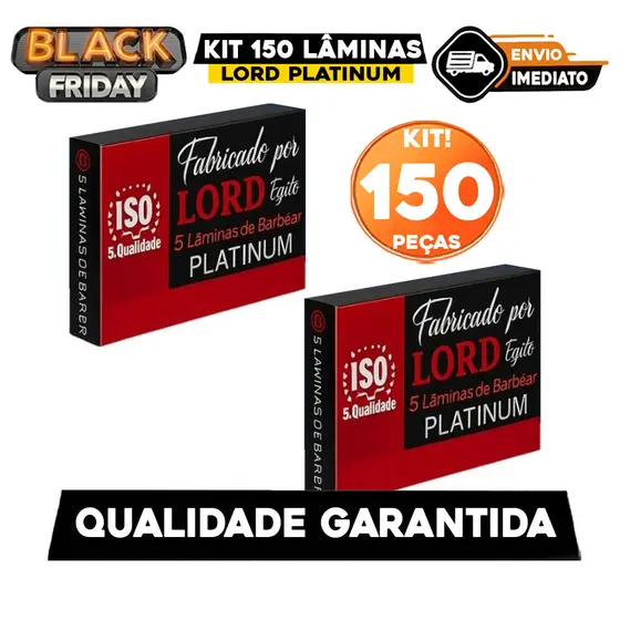 Kit 150 Lâmina Lord Platinum – Alta Qualidade e Precisão para Barbear e Depilação