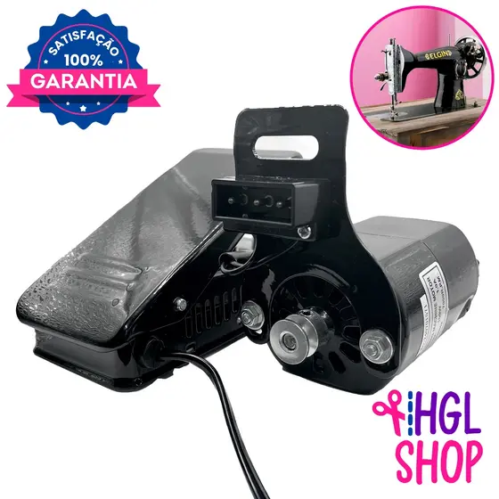 Motor e Pedal p/ Máquina de Costura Doméstica com Pedal - Singer Elgin Similares