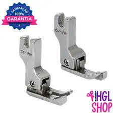 Kit 2 Calcador Compensado CR1 1/16 Esquerdo Direito Pesponto Máquina Reta Industrial