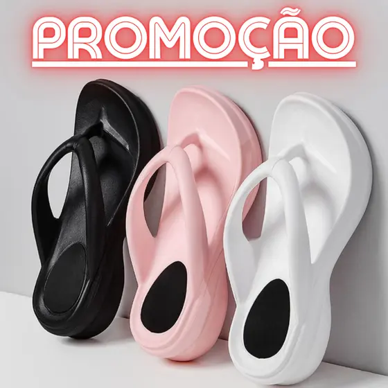 Chinelo Feminino Tamanco Idoso Ortopédico Macio Leve Confortável