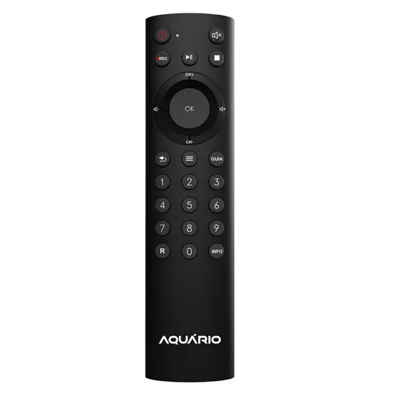 Controle Remoto Preto para Conversor DTV-9000 - Aquário