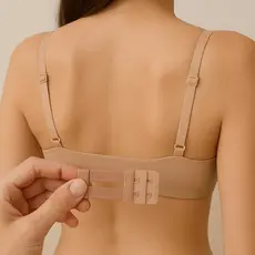 Kit Extensores elásticos para Sutiã - Modelo com 2 ganchos e 2 regulagens -  Elástico Reforçado Duplo