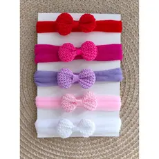 KIT TIARA MATERNIDADE FAIXINHA BEBE TRICO