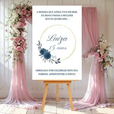 Quadro Decorativo Entrada 15 Anos Personalizado Nome Da Debutante