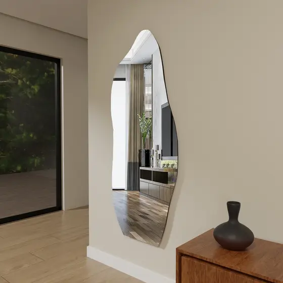 Espelho Orgânico Grande 150cm x 60cm 170cm x 70cm Decorativo Corpo Inteiro de Chão Quarto Sala Salão hall Lançamento