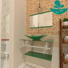 GABINETE DE VIDRO SAN MARINO 60CM AC VERDE