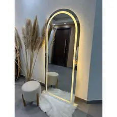 Espelho Base Reta Com Led Jateado 115cm x 60cm 150cm x 60cm 170cm x 70cm Quarto Sala Salão Loja