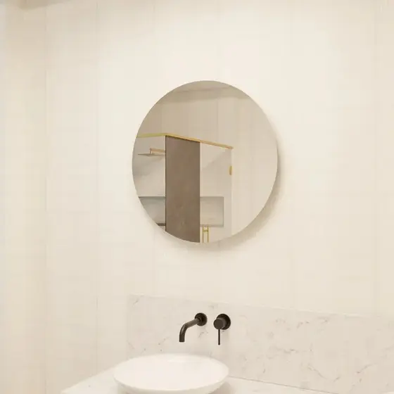 Espelho Redondo Grande 80CM x 80CM 90CM x 90CM 1Metro Para Banheiro Quarto Sala Decorativo Parede Vidro Lapidado