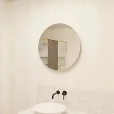 Espelho Redondo Grande 80CM x 80CM 90CM x 90CM 1Metro Para Banheiro Quarto Sala Decorativo Parede Vidro Lapidado