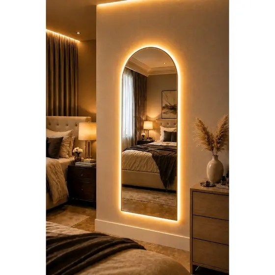 Espelho Janela Com led 100x35 90x40 70x30 50x25 Capela Polido Sem Led Moderno Sem moldura closet