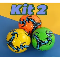 KIT 2 Bola De Futebol Futsal Pequena N°2 Profissional 15cm Cores Aleatórias