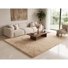 Tapete Sofá Provador Quarto Peludo 195 X 240 Cm Antiderrapante Ins Mesclado Shaggy