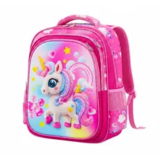 Mochila Escolar 3D Estampado Fosco Infantil Bolsa Menina Grande