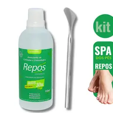 Kit REPOS Amaciante Removedor de Calos calosidade 150ml + Bisturi 222 inox