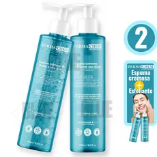 Kit Sabonete e Esfoliante Facial Espuma Cremosa com Aloe Vera Pró-Vitamina B5 240ml Dermachem
