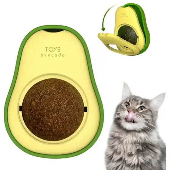 Brinquedo para gato abacate com catnip - Abacate com catnip - Erva para gatos - Erva gateria
