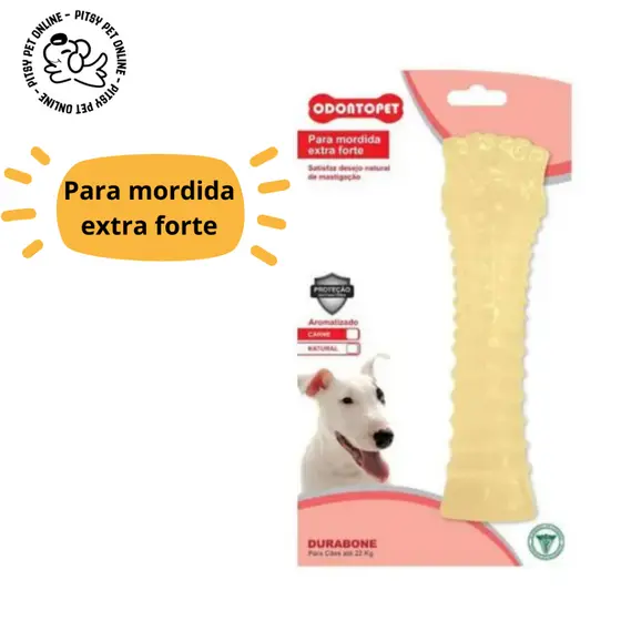 Brinquedo Super Resistente para Cachorro Odontopet Dura T-Bone 15kg e 22kg