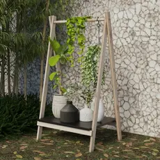 Arara Cabideiro Roupas Vestidos Infantil de Madeira Pinus Orgânico Minimalista Multiuso Estante