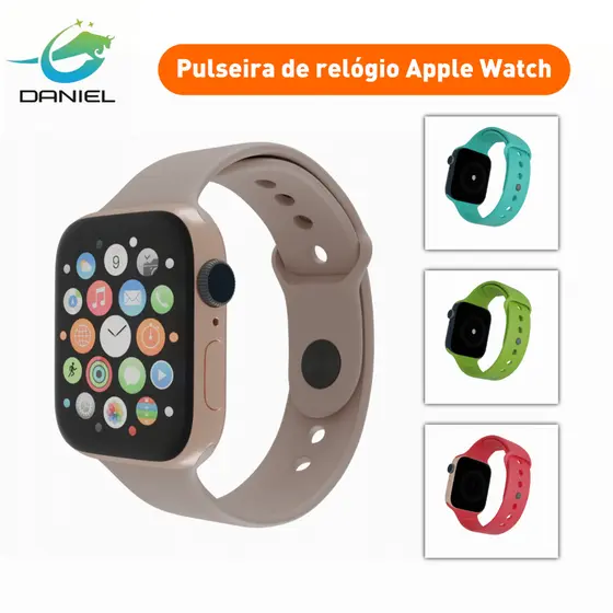 Daniel Pulseira de Silicone Para Smartwatch ios Apple Watch 49mm 45mm 44mm 42mm 41mm 40mm 38mm