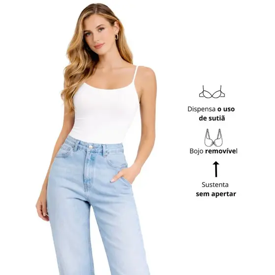 Regata Feminina Blusa Alça fina Poliamida Premium Fitness Casual com Bojo Removível