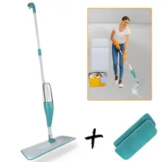 Kit Mop Spray Mágico 3 em 1 com Reservatório + Refil Extra Esfregão Completo para Limpeza de 400ml Casa Utilidade