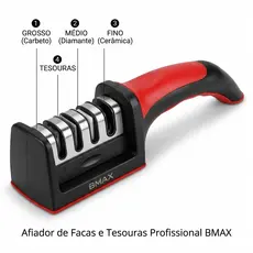 Afiador de facas e tesouras profissional BMAX rápido
