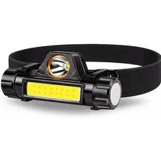 Mini Lanterna Cabeça Led Recarregável Potente USB Camping Trilha Pesca Bike Tática Prova D'água