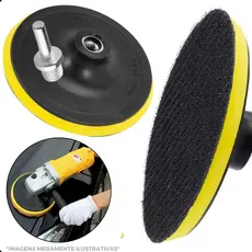 Suporte Boina Lixa P/ Esmerilhadeira Velcro Auto Colante Disco Adaptador M14 7 Pol / 180mm