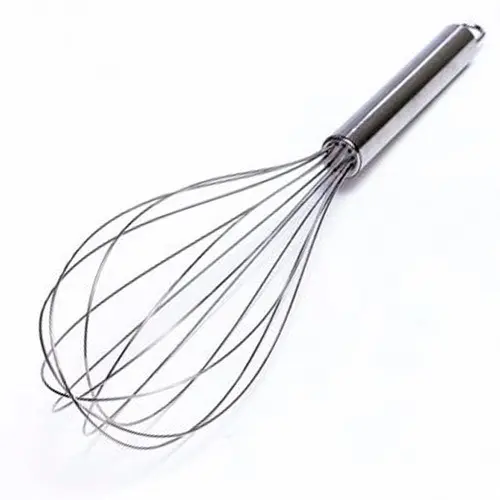 Batedor Aço Inox 28,5cm Fuet Mistura Clara Ovos Bolo Massa