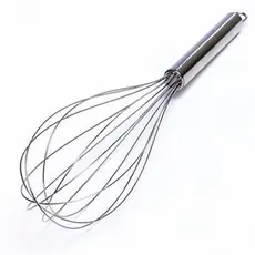 Batedor Aço Inox 28,5cm Fuet Mistura Clara Ovos Bolo Massa
