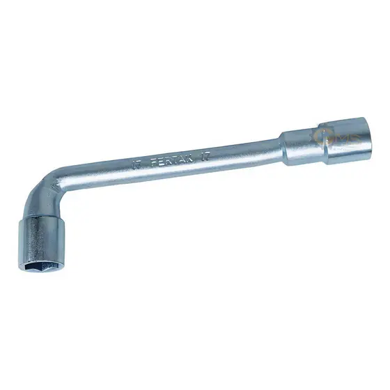 Chave L Biela P/ Parafuso 17mm Vazada Com Furo Passante Aço