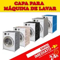 Capa Maquina de Lavar c/ Zíper Proteção Total Abertura Frontal Electrolux Brastemp Consul