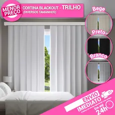 Cortina Blecaute Blackout para Trilho Comum Corta Luz PVC Quarto Sala Escritório - Envio Imediato
