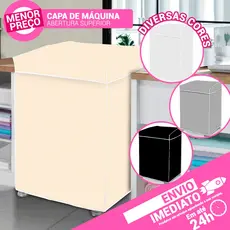 Capa de Lavar Lavadora de Roupas Vinil C/ Tampa e Saia Com Elástico Electrolux Brastemp Consul