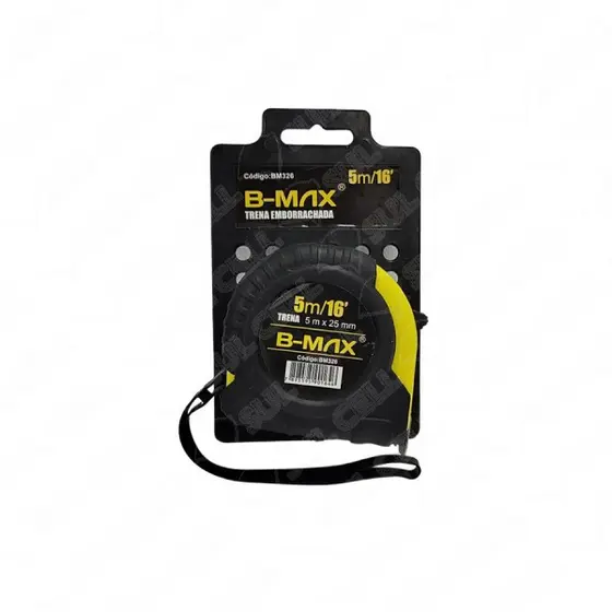 TRENA DE AÇO PROFISSIONAL EMBORRACHADA 5 METROS x 25mm