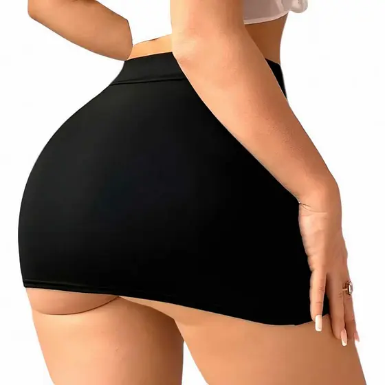 Saia curta feminina moda tubinho suplex alta elasticidade 3113