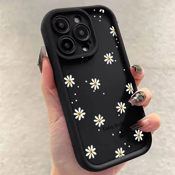 Capa De Telefone De Silicone Daisy Smile Flower Para Xiaomi Redmi Note 14 13 11 12 Pro Plus 5G Turbo 3 12S 11S 10S 10 9S