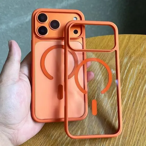 Para Carregamento Sem Fio Doce Cor Fosco Caso iPhone 17 16 15 14 13 12 Pro Max Plus 18 11 Capa Magnética
